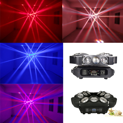 9 LED Triangle Moving Head
